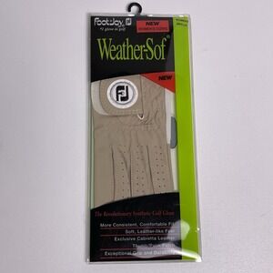 FootJoy FJ Women's Left Med Large Tan Beige Weather-Sof Golf Glove NEW